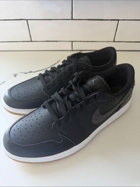 Jordan Low Top Sneakers - Black with White Golf